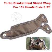 Titamium Basalt Fiber Turbo Blanket Heat Shield Wrap For Honda Civic 1.5T 2016+ With Stainless Steel Mesh gray