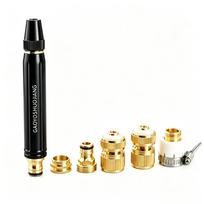 High Pressure Water Spray Gun with 5 Piece Accessory Kit for Car Washing Gardening and Outdoor Cleaning Adjustable Nozzle Hose Connector One Size juoda