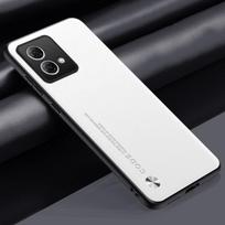 Prabangus PU odos dėklas Motorola Moto G84 galiniam dangteliui Matinis silikoninis pilnos apsaugos telefono dėklas Motorola G84 5G MotoG84 For Moto G84 balta