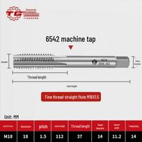 TIANGONG M2 HSS Straight Flute Machine Tap M18x1.5 gray