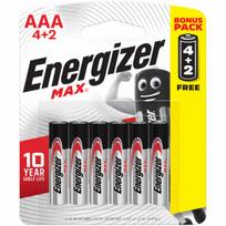 Elementai etikečių spausdintuvams Energizer MAX 4+2 AAA