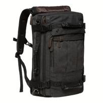 Multifunctional Canvas Backpack For 17 Inch Laptop, Durable Multi-compartment Large Capacity Hiking Bag 6.29 Gallon, Unisex juoda
