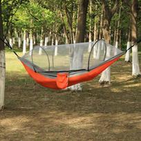 Automatic Quick-Open Mosquito Net Hammock for Single/Double Camping - Outdoor Mosquito-Proof Leisure Hammock with Awning