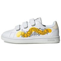 Adidas Keith Haring X  Neo Advantage Comfortable Slip-Resistant Durable Low-Top Skate Shoes Unisex Sneakers White GX3685 40⅔ white