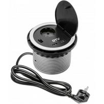 Įmontuojamas ilgintuvas Gt CHARGER, AE-BPW1S2UCH-80, 3 x 1,5 mm², 1.5 m, 2USB