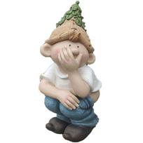 Funny Garden Gnome Pooping Boy Statue Decorative Prank Resin Doll Craft With A Squatting Pose 20*18*40.5cm CHINA