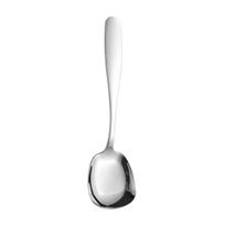 Square Head Spoons Stainless Steel Flat Square Soup Spoons Mirror Finish Dishwasher Safe Tablespoons for Kitchen Home S white