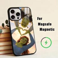 Cute S-Shrek  Phone Case For iPhone17,16,15,14,13,12,11 Plus,Pro Magnetic with Magsafe Wireless Charging iPhone13PRO black