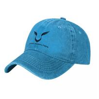 Lewis Hamilton Logo Washed Cotton Baseball Cap Black Embroidered Design Classic Fit Unisex Outdoor Style Durable Canvas Material blue