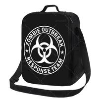 Zombie Outbreak Response Team Lunch Bag with Adjustable Shoulder Strap Reusable Thermal Bento Tote for Work Picnic Beach One Size