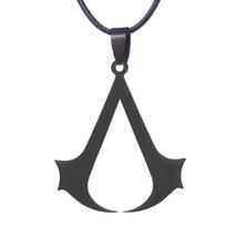 Stainless Steel Assassin Syndicate Creed Pendant Game Movie Anime Cosplay Necklace Gift juoda