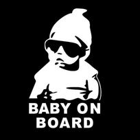 Baby On Board Car Safty Sticker Decal Waterproof Night Reflective Wall Stickers KTY A sidabras