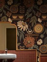 Vintažiniai Boho Rudo Gėlių Tapetai Retro Lipdukai Nuimami TV Sienų Dekoravimui Baldų Atnaujinimo Lipdukai Kontakto Popierius 44cmx150cm brown