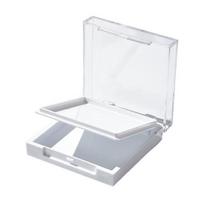 Acrylic Double Layer Empty Press on Nails Packaging Box Transparent Lid Nail Display Box Nail Tips Storage Case for Home Nail Art Organizer Container white