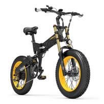 Elektrinis dviratis Lankeleisi 20  1000W variklis Suaugusiųjų Ebike 48V 17.5AH Pilna pakaba 7 pavaros Didžiausias greitis 40Km/h Keliamoji galia 150Kg X3000 Plus pilka/juoda