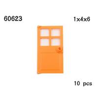 MOC Parts House Block 1x4x6 Door Frame Smart Windows 10 Pack 60596 60616 60803 57894 60623 60621 92589 orange