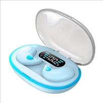 X55 Mini Wireless Headphones Bluetooth Earbuds Ear Hooks Earphones Sport Game Sleep Earplug HiFi Stereo Headsets For Smartphone mėlyna