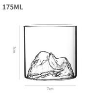 3D Mountain in Cup Transparent Glass Coffee Cup Glass Whisky Heat Resistant Tea Drink Milk Juice Cup Cups Drinking Glasses 1pcs white
