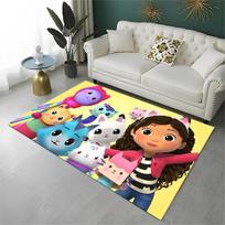 Cartoon Gabby Dollhouse Girl Carpet Rug for Playroom Bedroom Living Room Sofa Home Decor,kid Area Rug Non-slip Floor Mat Gift 40x60cm gray