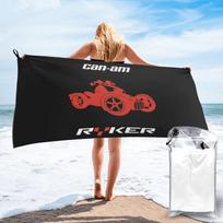 Can I Am Ryker Off-Road Brp Atv Graphic Beach Towel Soft Microfiber Quick Dry Absorbent Quick Towels For Bath W40*H60(CM) white