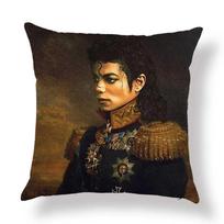 Oil Painting Style Robert Downey Jr. Matt Damon Leonardo Dicaprio General Costume Decoration Art Throw Pillow Sofa Cushion Cover Peach skin 18*18(CM)-1Pcs black