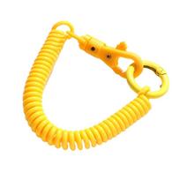 Coil Springs ID Key Tags Stretch Spring Coil Keyring Bracelet Spring Key Hooks Spring Keychain geltona
