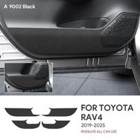 Suede durų apsaugos lipdukas, skirtas Toyota RAV4 2019-2025 RAV4 XA50, apsauga nuo spyrių, interjeras One Size juoda