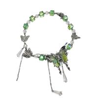Exaggerated Tassel Crystal Necklace Sweet Women's Choker Chic Rhinestone Butterfly Necklace  Gifts