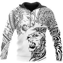 Mados pavasario rudens gyvūnų gobtuvai Balta Tigro oda 3D Visur marginti Vyriški megztiniai Unisex megztinis laisvalaikio striukė 4XL S gray