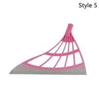 Lazy Broom Silicone Broom Water Stain Remover Stainless Scraper Magic Wiper Flexible Window Groove Cleaning Floor Scraper pink