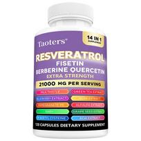 Resveratrol Fisetin and Berberine Supports Skin Health 120 Capsules 120 Capsules