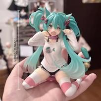 Hatsune Miku Figūrėlė Anime Mergaitės Modelis Darbalaukio Dekoracija Kolekcionuojama Lėlė Dovana, sukurta Gerbėjams Ateities Vocaloid Statulėlė Japoniška Mielas Ir Žavus Otaku gray