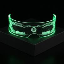 LED Cyber Neon Acrylic Glasses Cyberpunk Aesthetic Flashing LED Glasses Multicolor Light up Eyewear Festival Party Supplies Gear 0.1 black