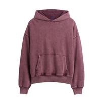 GAP Unisex Heavyweight Washed Hooded Sweatshirt 175/88A tamsiai raudona spalva