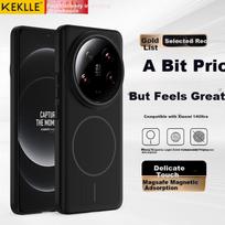 KEKLLE Magnetic Wireless Charging Case for Xiaomi 14 Ultra, Matte Anti-Drop Protective Cover, Midnight Black