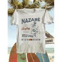 Men'S Retro for Surf Graphic T-Shirt Made from 100% Soft Material, Featuring a Nazare for Surfing World League Design with Coordinates 39° 34' S juoda