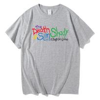 Eminem The Death of Slim Shady T Shirt Fashion Women Harajuku Hip Hop Retro T-Shirt Unisex High Quality Vintage Cotton Tees Tops S white