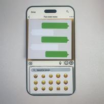 Green Bubble Chat Sticky Notes - Clever Sister Emoji Stickers for Students and Journals 80x148 mm white