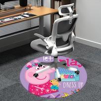 Peppa Pig, Sėdynės kilimėlis su paveikslėliu, Apvalus kilimas, Biuro kilimas, Galima skalbti mašinoje, Neslystantis, Tinka svetainėms, Miegamiesiems 80cm gray