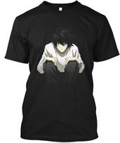 L Death Note T-Shirt Made in the USA Size S to 5XL XL gray