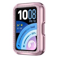 Bling Diamond Cover for HUAWEI Band 11 Case Smartwatch Protective Hard PC Bumper Shell huawei band 11 Pro Protector Accessories Huawei Band 11 rožinė
