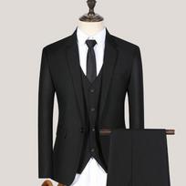 Vyriški 3 dalių komplektai, madingi vestuviniai drabužiai švarkas, kelnės ir liemenė, laisvalaikio darbo apranga Slim Fit, vieno mygtuko vakarėlio kostiumo paltai, vedėjos suknelė 6XL juoda