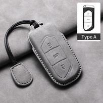 For Voyah Free Dreamer Phev Ev Leather Car Remote Key Case Cover Shell Durable Anti-Scratch Protector Shell Garnish Accessories gray