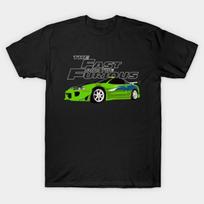 Men Black Print T-shirt The Fast And Furious Eclipse No-Cut Transfer Paper Print Cotton Tshirt - Men's Summer Cotton Graphic Tee S įvairiaspalvis