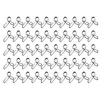 50 vnt. Stiklo pluošto tvoros stulpų spaustukai 3/8 colio apvaliam strypui Nerūdijančio plieno elektrinio piemens izoliatoriaus spaustukai Apvalaus strypo stulpo izoliatorius 50pcs white