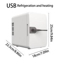 6L Mini Car Refrigerator 12V DC 100~240V AC Electric Portable Beauty Cooler Warmer Freezer US/UK/EU Car Mini Fridge Ice Box white