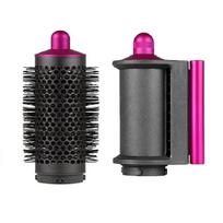 Pakeičiamas lyginamasis džiovintuvo antgalis, skirtas Dyson Airwrap HS01/HS05, su apsauga nuo išsipučiančių plaukų + Apvalus tūrio suteikiantis šepetys 2PCS black