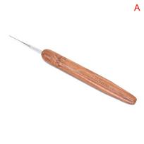 1/3 vnt. 0,5 Mm Dredo nėrimo adatos kabliukas, bambukinė rankena, kabliukai Įrankių gamyba A-1pc brown