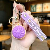 3D Mirksintis Baozi Raktų pakabukas Šviečiantis Suspaudžiamas Žaislas Fidget Žaislas Garuose Keptas Bandelės Raktų Pakabukas Mokyklos Vaikams Style 10 brown