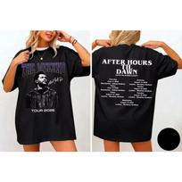 The Weeknd After Hour Till Dawn World Tour 2026 T-shirt Men and Women Cotton Y2K Clothing Casual Loose Short Sleeve Crew Neck Summer Tops S black